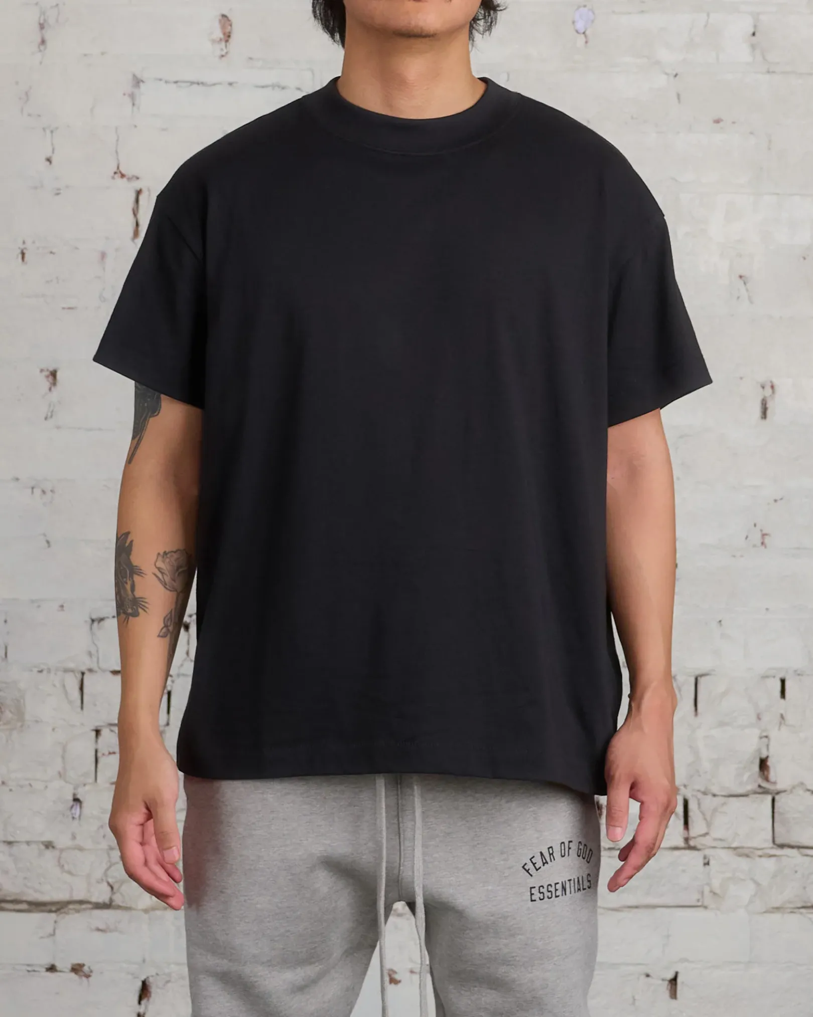 New Fear of God Essentials 3-Pack Tri-Blend Tee Black