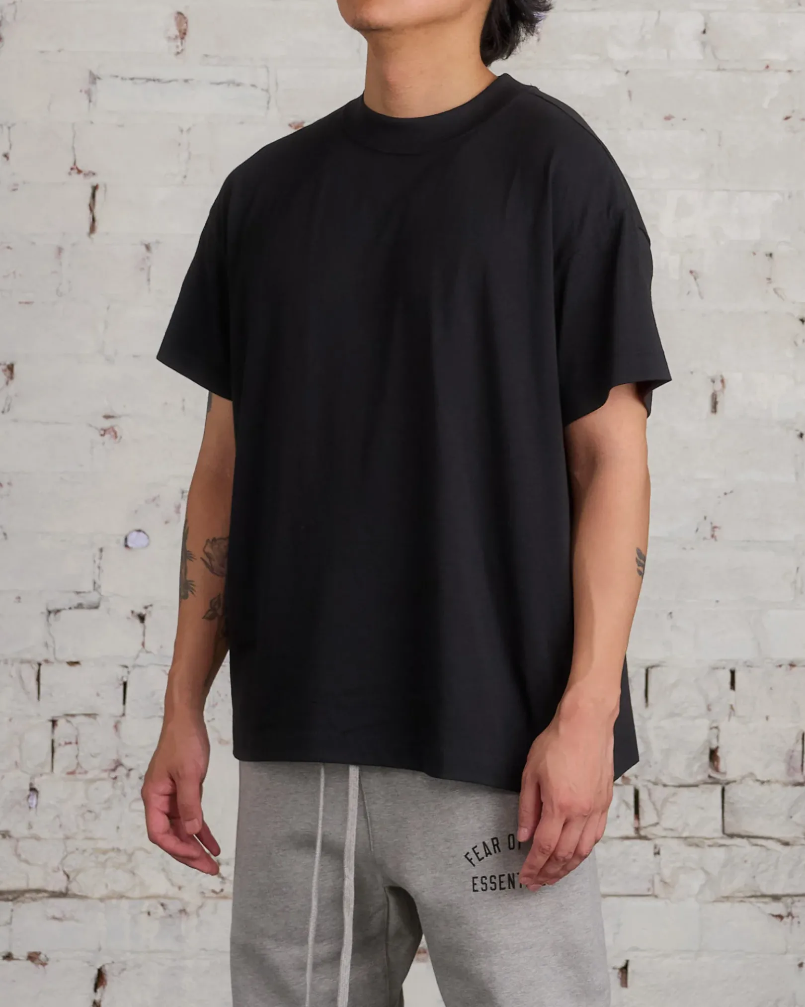 New Fear of God Essentials 3-Pack Tri-Blend Tee Black