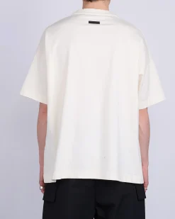 Fashion Fear of God Heavyweight Jersey Logo T-Shirt Cream/Black