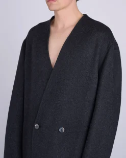 Sale Fear of God Relaxed Lapelless Double Cashmere Blazer Melange Black
