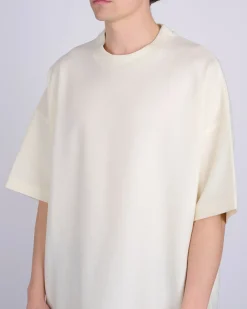 Discount Fear of God Short Sleeve Boiled Wool T-Shirt Cream
