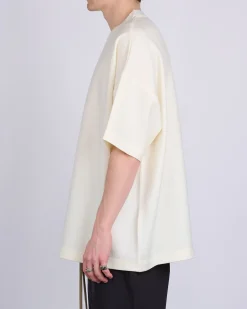 Discount Fear of God Short Sleeve Boiled Wool T-Shirt Cream