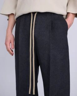 Fashion Fear of God Single Pleat Wide Double Cashmere Pant Melange Black