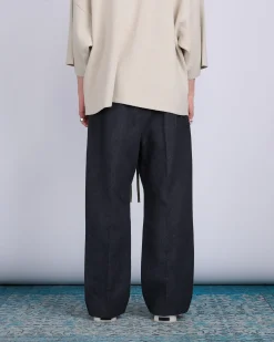 Fashion Fear of God Single Pleat Wide Double Cashmere Pant Melange Black