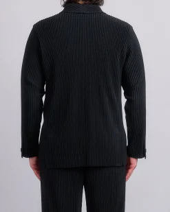 Best HOMME PLISSÉ ISSEY MIYAKE Tailored Pleats Double Breasted Blazer Black