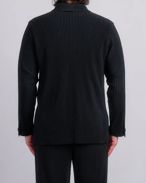 Best HOMME PLISSÉ ISSEY MIYAKE Tailored Pleats Double Breasted Blazer Black