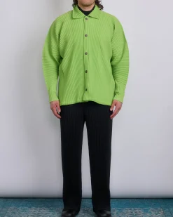 Best HOMME PLISSÉ ISSEY MIYAKE Pleats March Snap Jacket Fresh Green