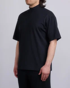 Fashion HOMME PLISSÉ ISSEY MIYAKE High Neck T-Shirt Black