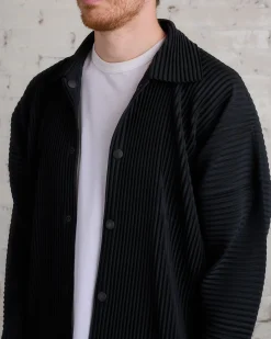 Fashion HOMME PLISSÉ ISSEY MIYAKE Pleats August Collar Jacket Black