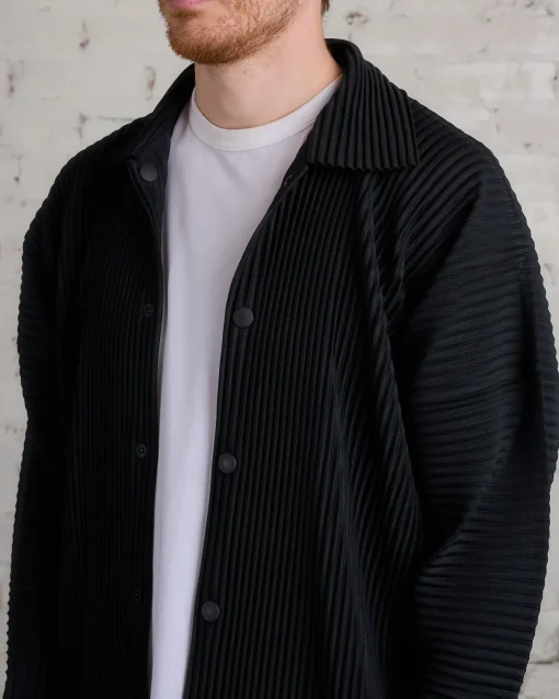 Fashion HOMME PLISSÉ ISSEY MIYAKE Pleats August Collar Jacket Black