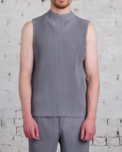 Discount HOMME PLISSÉ ISSEY MIYAKE Pleats May Vest Warm Gray