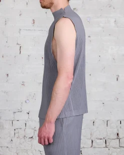 Discount HOMME PLISSÉ ISSEY MIYAKE Pleats May Vest Warm Gray