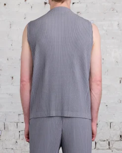 Discount HOMME PLISSÉ ISSEY MIYAKE Pleats May Vest Warm Gray