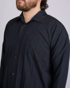 Fashion HOMME PLISSÉ ISSEY MIYAKE November Edge Button Shirt Black