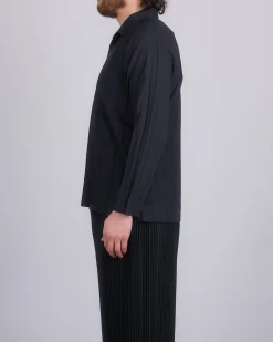 Fashion HOMME PLISSÉ ISSEY MIYAKE November Edge Button Shirt Black