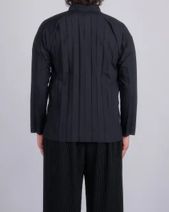 Fashion HOMME PLISSÉ ISSEY MIYAKE November Edge Button Shirt Black