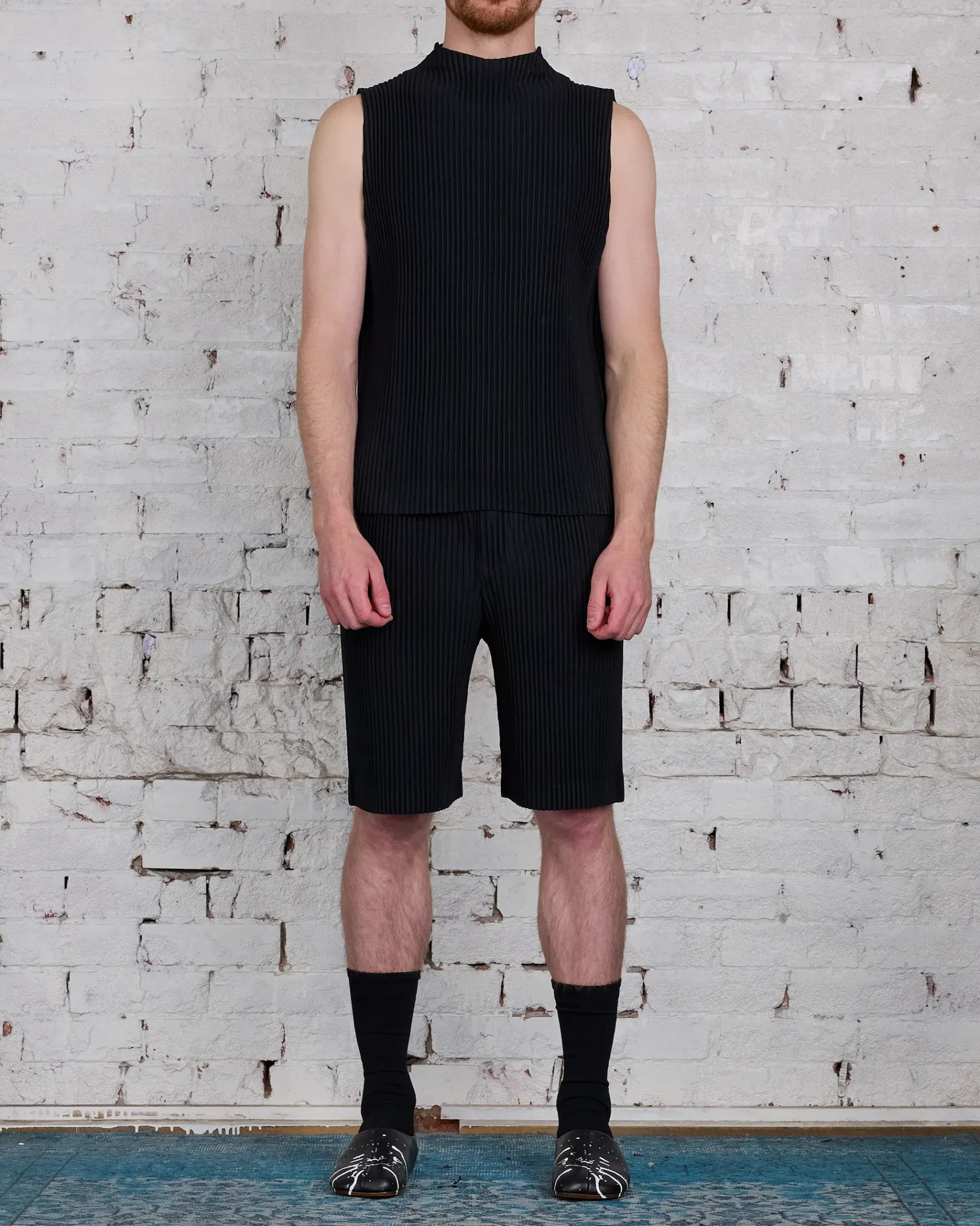 Best HOMME PLISSÉ ISSEY MIYAKE Pleats May Short Black