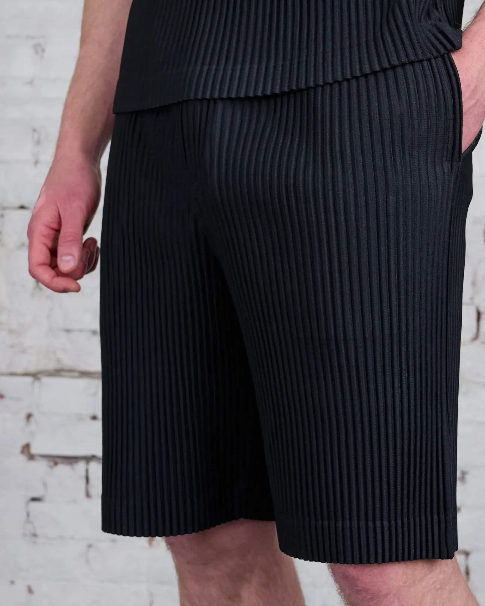Best HOMME PLISSÉ ISSEY MIYAKE Pleats May Short Black