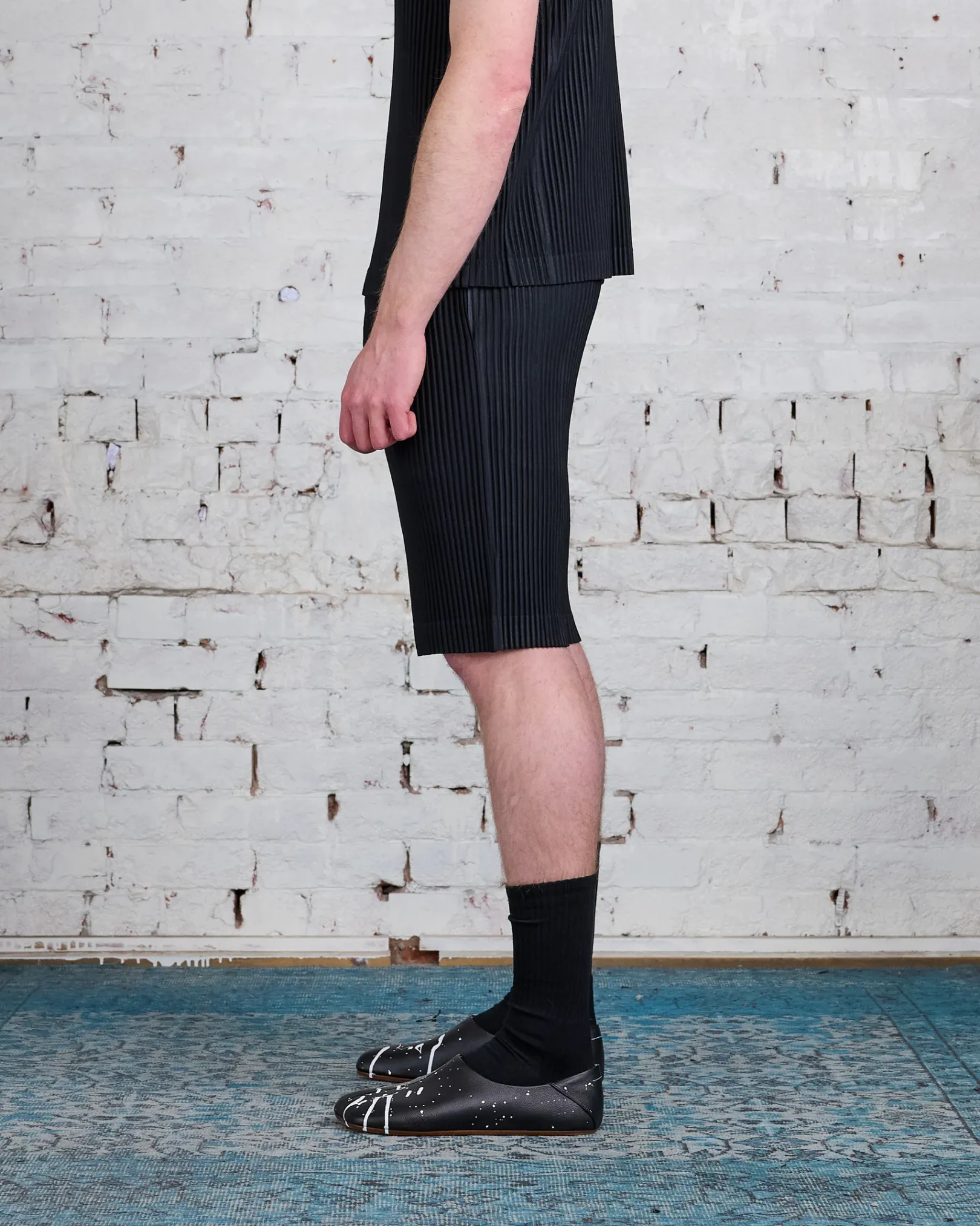 Best HOMME PLISSÉ ISSEY MIYAKE Pleats May Short Black