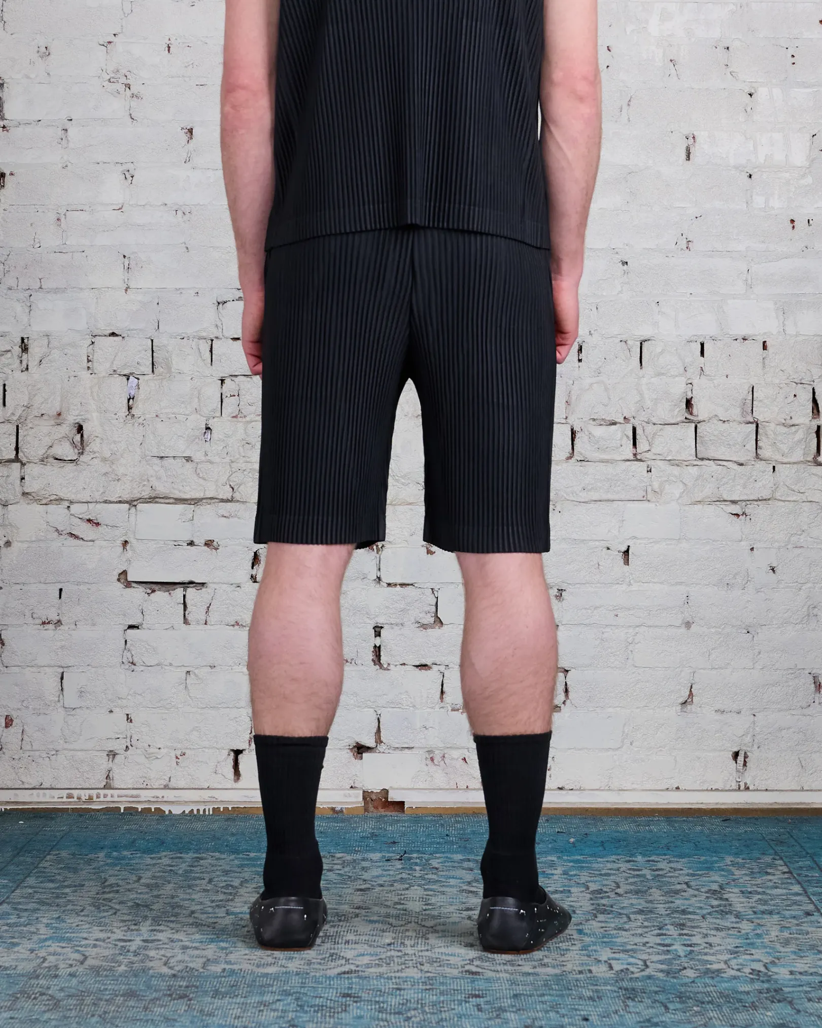 Best HOMME PLISSÉ ISSEY MIYAKE Pleats May Short Black