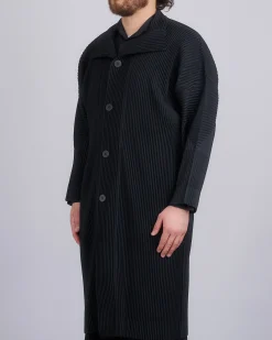 Best HOMME PLISSÉ ISSEY MIYAKE Pleated November Coat Black