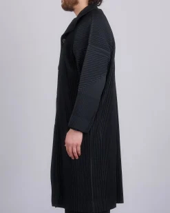 Best HOMME PLISSÉ ISSEY MIYAKE Pleated November Coat Black