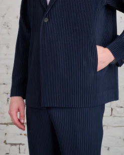 Discount HOMME PLISSÉ ISSEY MIYAKE Issey Miyake Homme Plisse Basics Blazer Navy