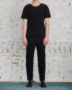 Sale HOMME PLISSÉ ISSEY MIYAKE Issey Miyake Homme Plisse Basics Straight Pant Black