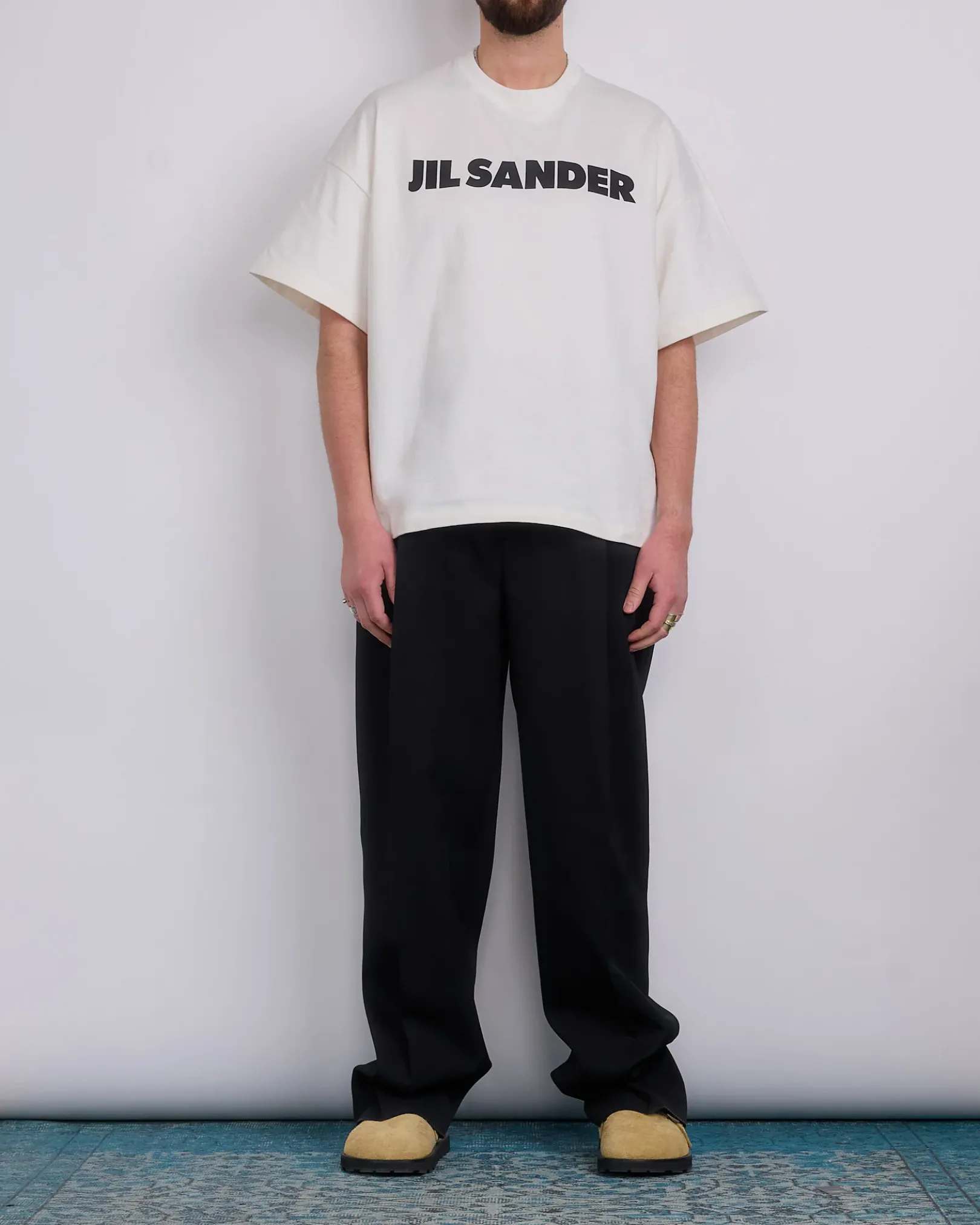 Sale Jil Sander 14 AW 28 Sharp Wool Garbardine Trouser Black