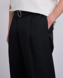 Sale Jil Sander 14 AW 28 Sharp Wool Garbardine Trouser Black