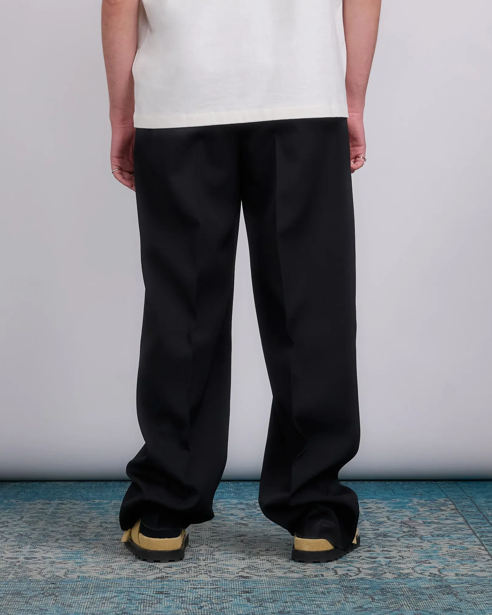 Sale Jil Sander 14 AW 28 Sharp Wool Garbardine Trouser Black