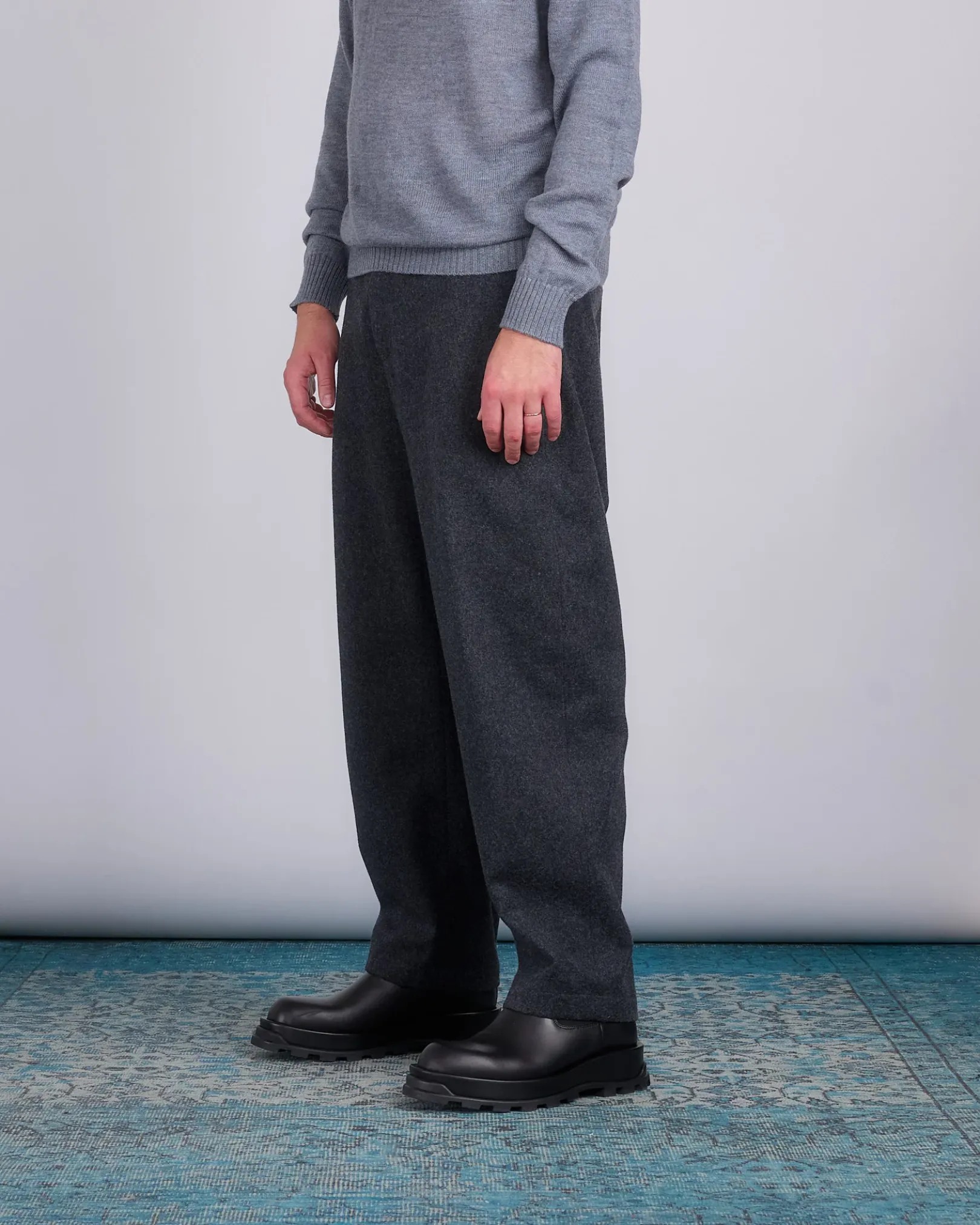 Best Jil Sander+ Elastic Waist Wool Relaxed Pant Lava Stone
