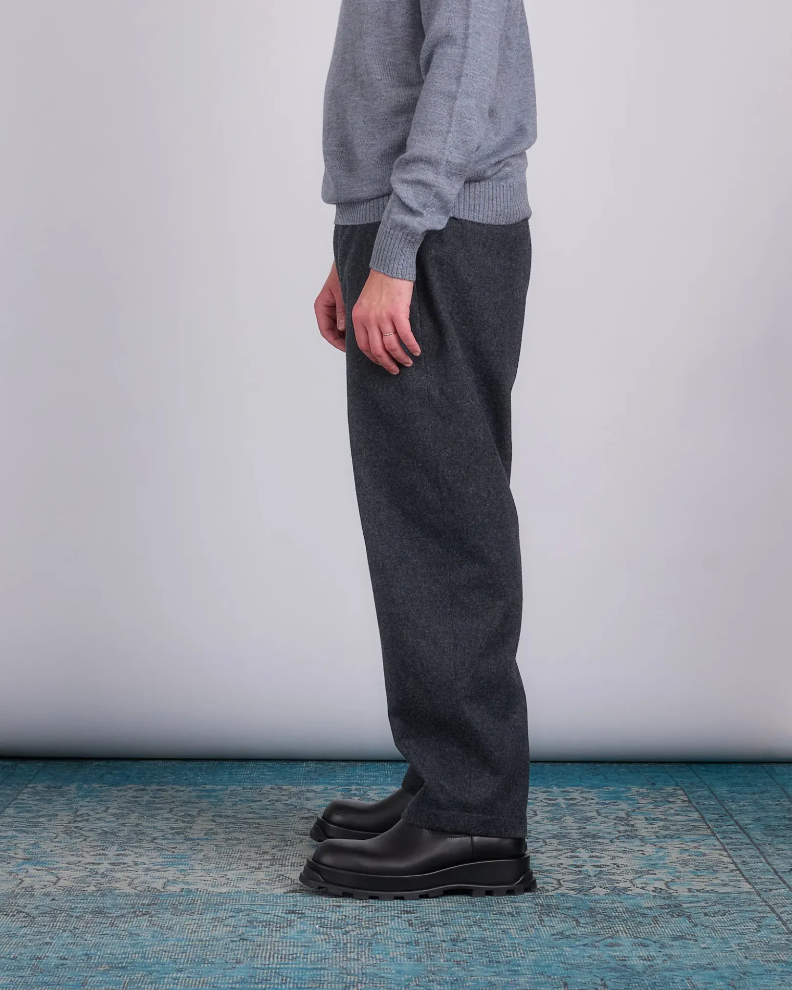 Best Jil Sander+ Elastic Waist Wool Relaxed Pant Lava Stone