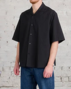 New Jil Sander+ Poplin Camp Button Shirt Black