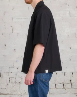 New Jil Sander+ Poplin Camp Button Shirt Black