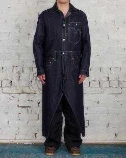 Discount Junya Watanabe MAN Levi's Combination Long Coat Indigo