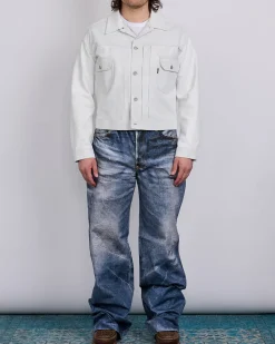 Fashion Junya Watanabe MAN Levi's Foil Print Jacket Off White