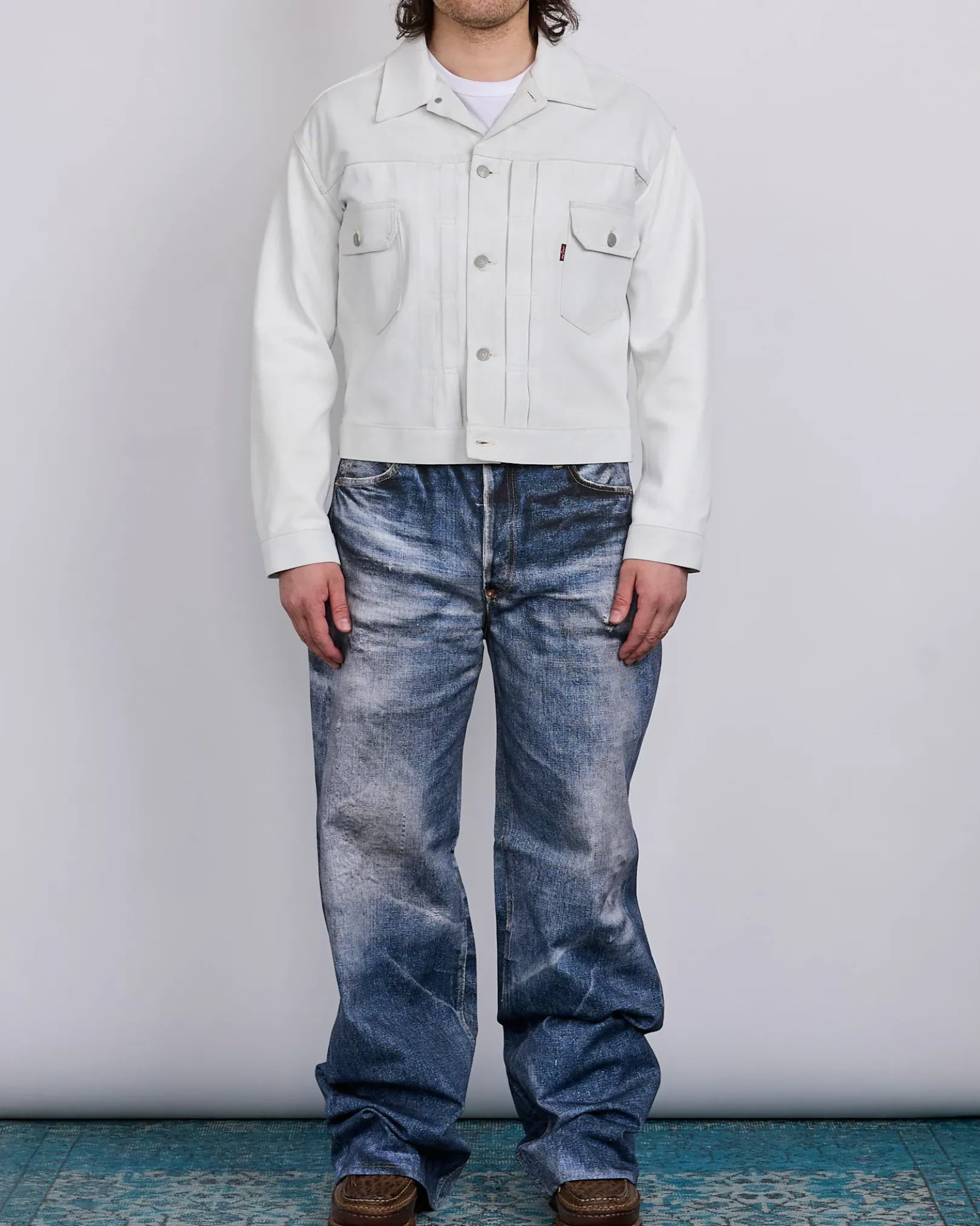 Fashion Junya Watanabe MAN Levi's Foil Print Jacket Off White