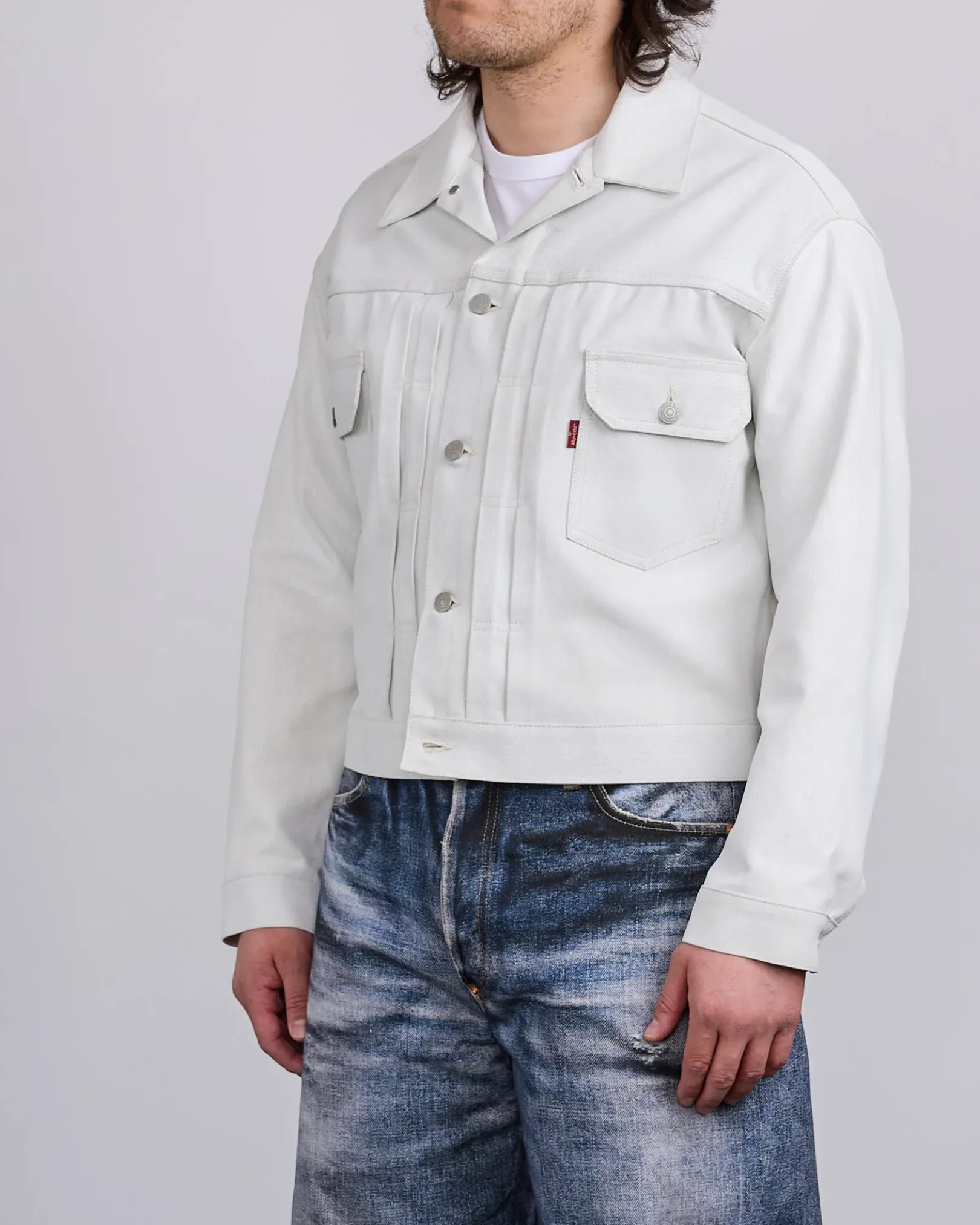 Fashion Junya Watanabe MAN Levi's Foil Print Jacket Off White