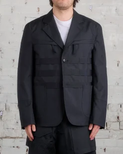 Best Junya Watanabe MAN Poly Oxford Utility Blazer Black