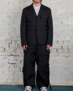 Best Junya Watanabe MAN Poly Oxford Utility Blazer Black