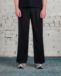 Fashion Junya Watanabe MAN Wool Serge Double Pleated Trouser Black