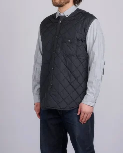 Clearance Junya Watanabe MAN Juyna Watanabe MAN Quilted Poly x Flannel Button Shirt Black Grey