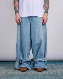 Hot JW Anderson Buckled Cuff Jeans Light Blue
