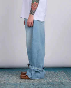 Hot JW Anderson Buckled Cuff Jeans Light Blue