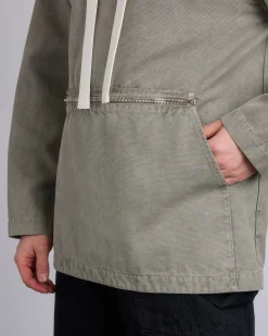 Clearance JW Anderson Clay Canvas Garment Dyed Hoodie Grey