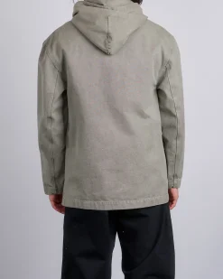 Clearance JW Anderson Clay Canvas Garment Dyed Hoodie Grey