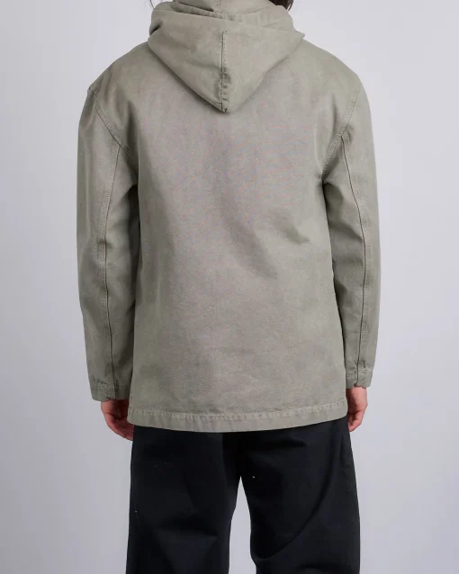 Clearance JW Anderson Clay Canvas Garment Dyed Hoodie Grey