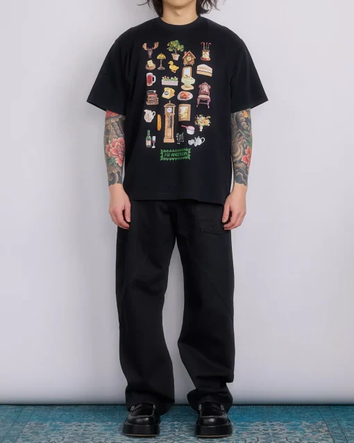 Discount JW Anderson Diorama Printed T-Shirt Black