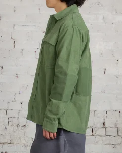 Sale JW Anderson Patchwork Corduroy Overshirt Dark Green